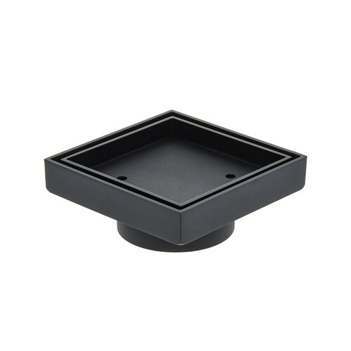 100mm Deluxe Tile Insert Grate Matte Black